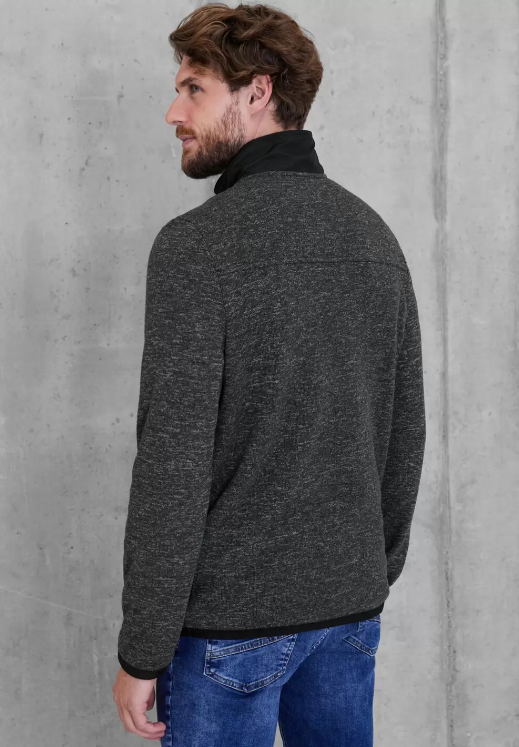 Street One Troyer Im Materialmix^Herren Pullover & Strickjacken