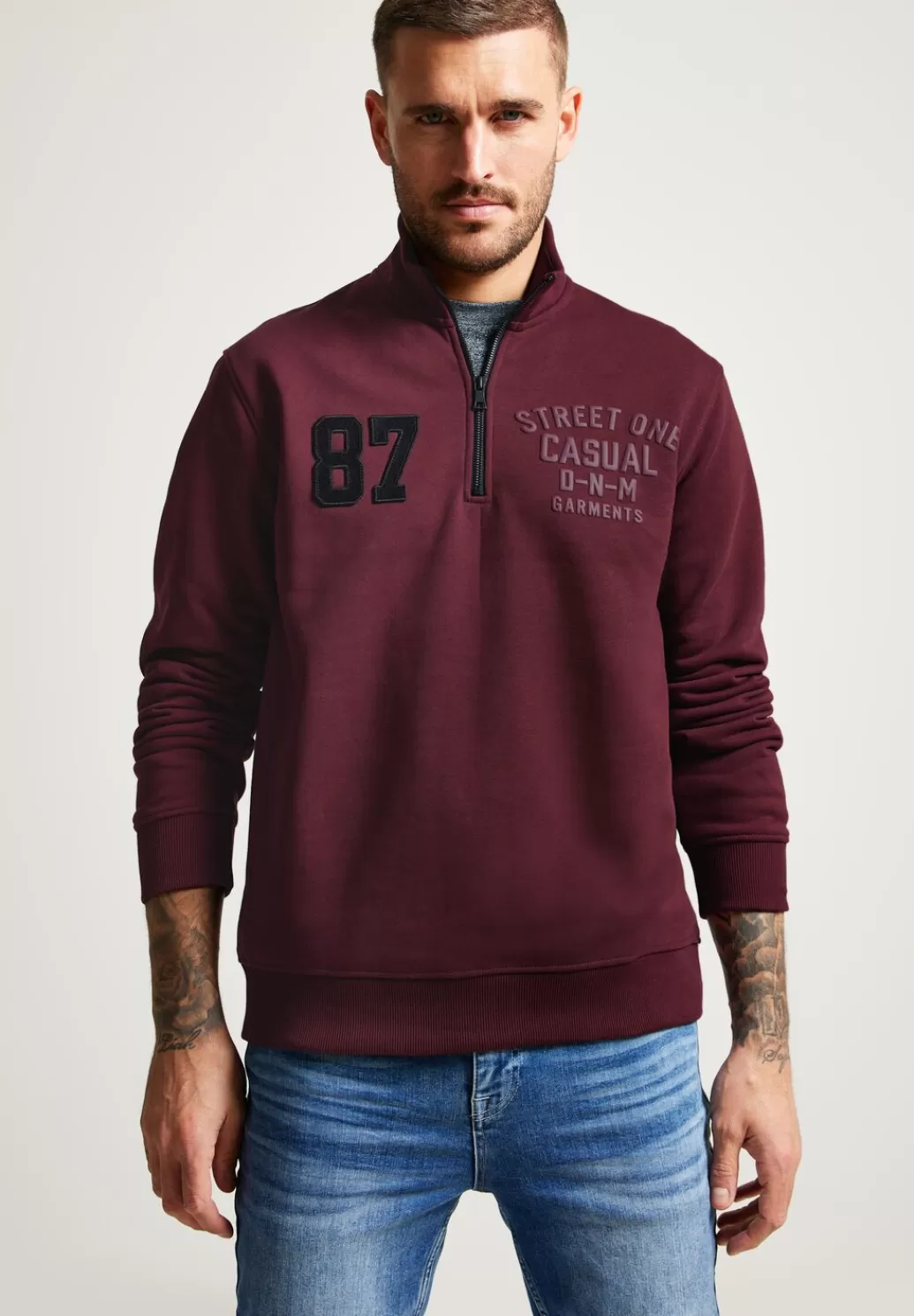 Street One Troyer Sweatshirt^Herren Sweat