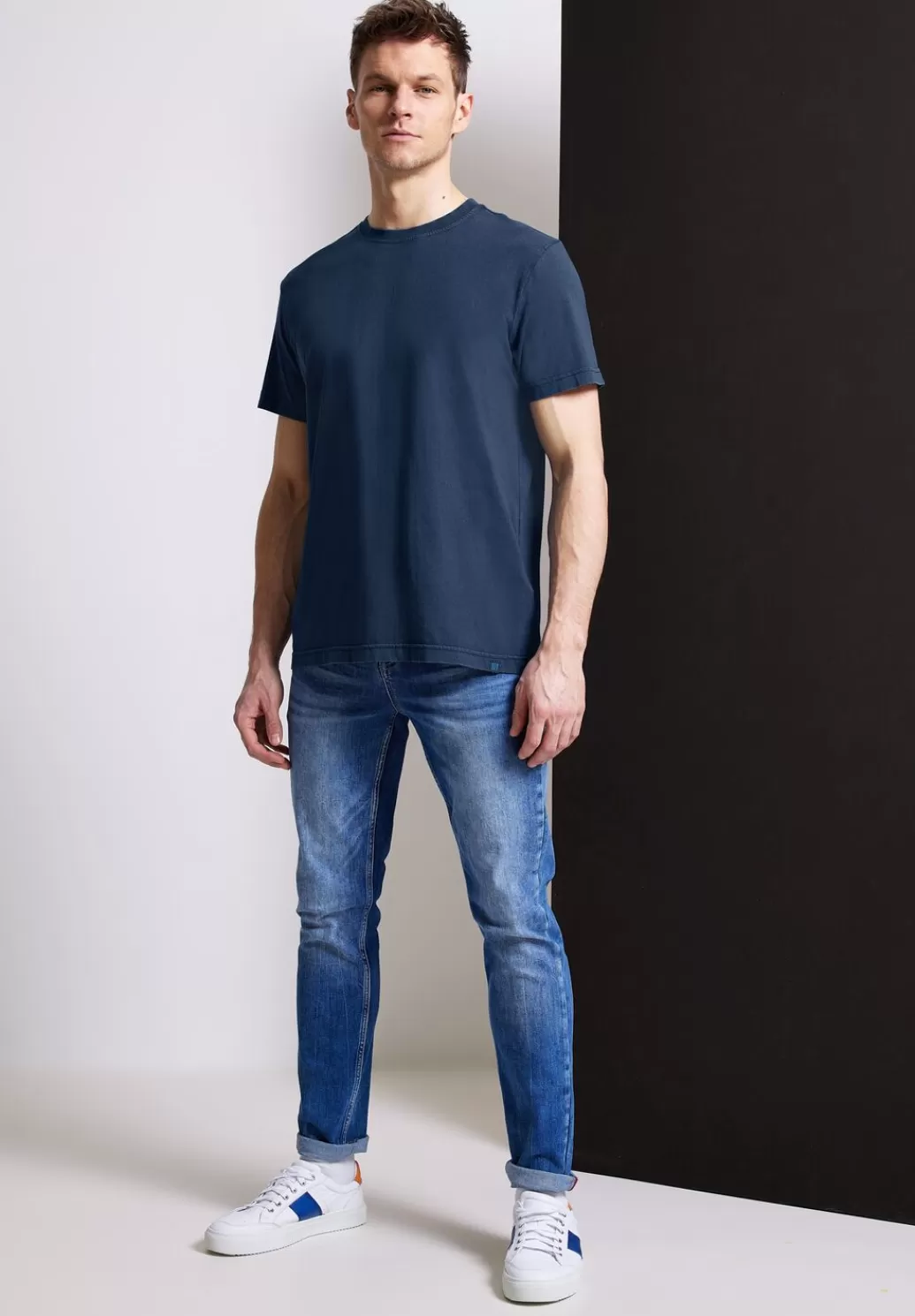 Street One T-Shirt In Gewaschener Optik^Herren T-Shirts & Polos