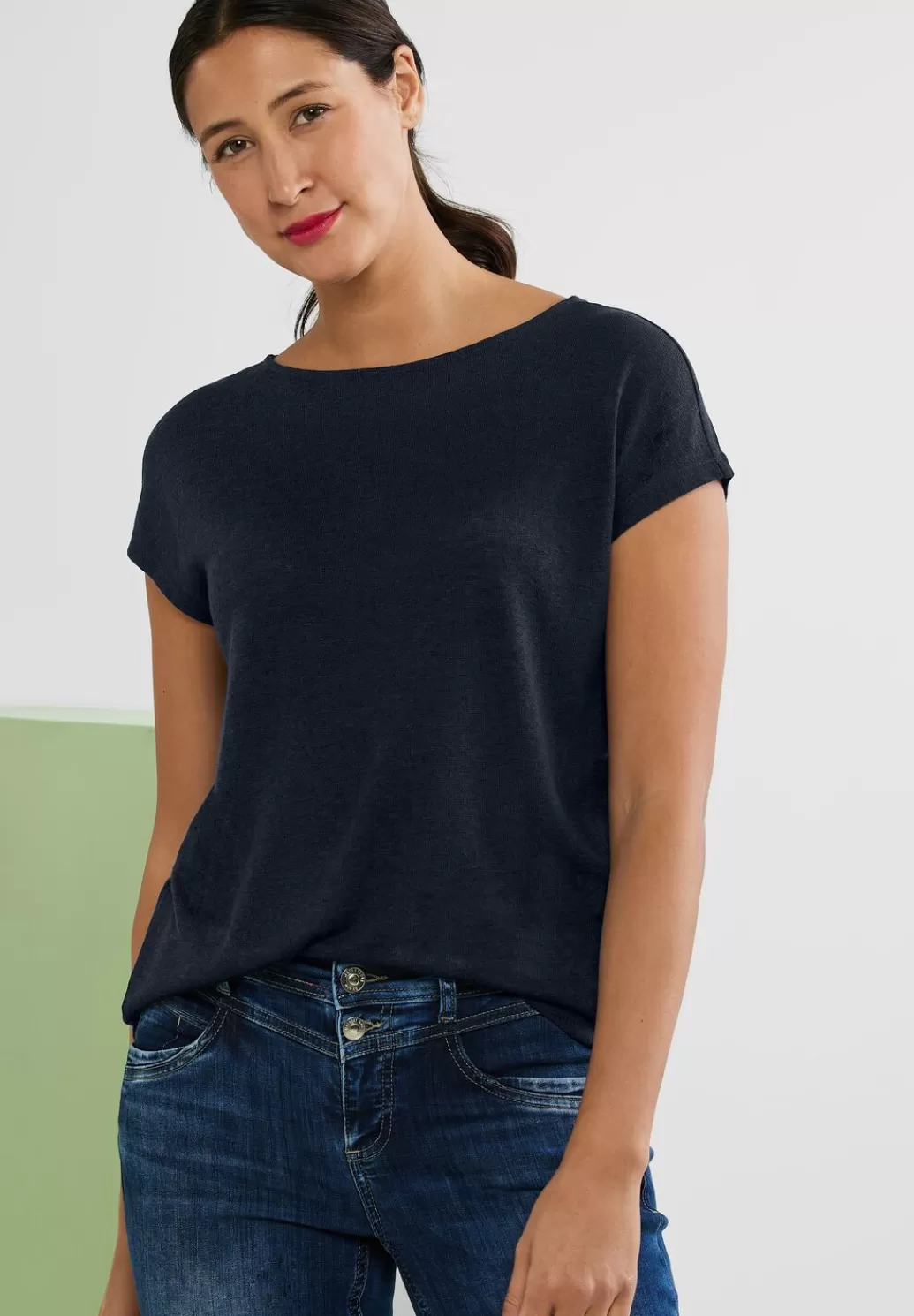 Street One T-Shirt In Leinenlook^Damen Shirts