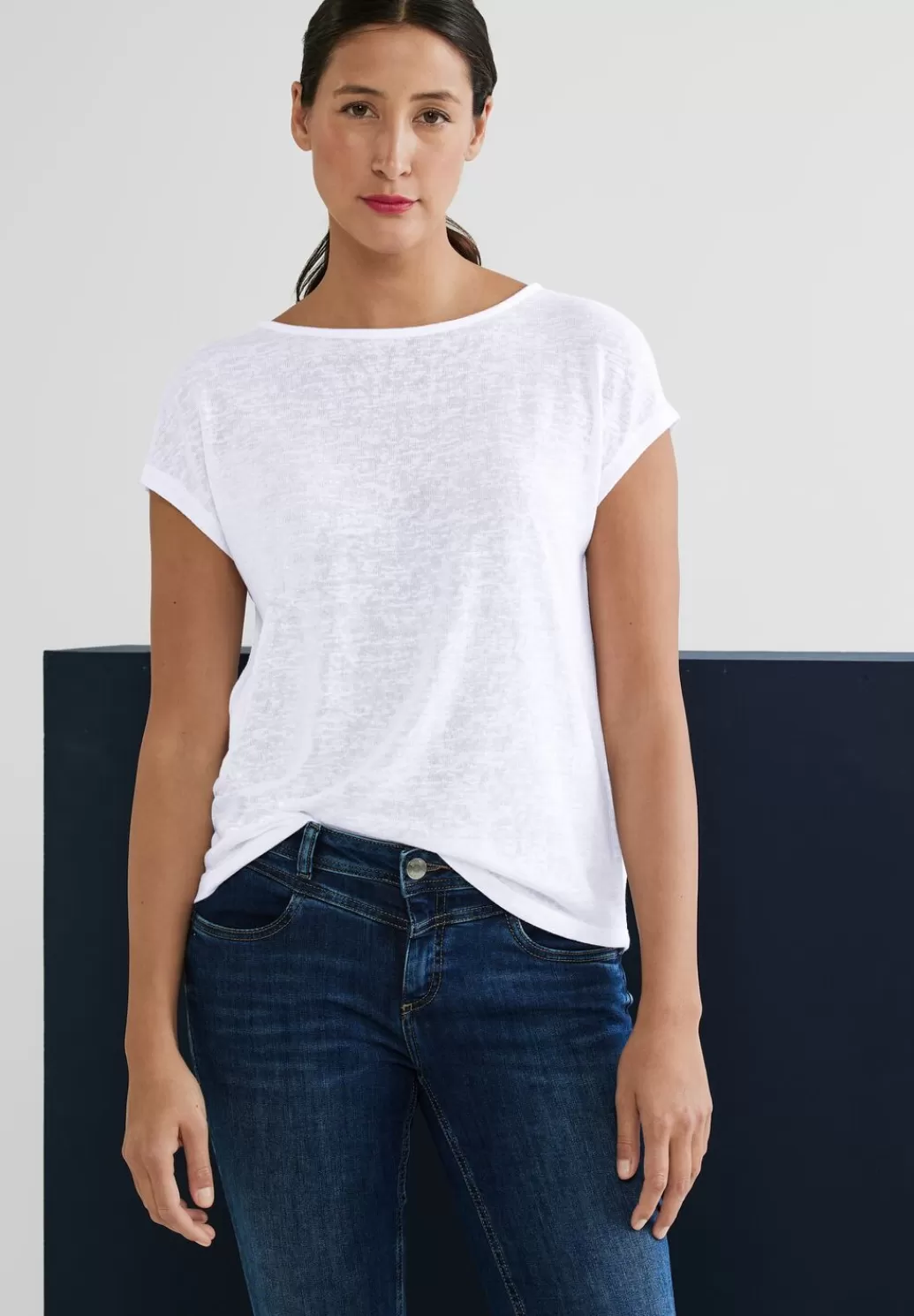 Street One T-Shirt In Leinenlook^Damen Shirts