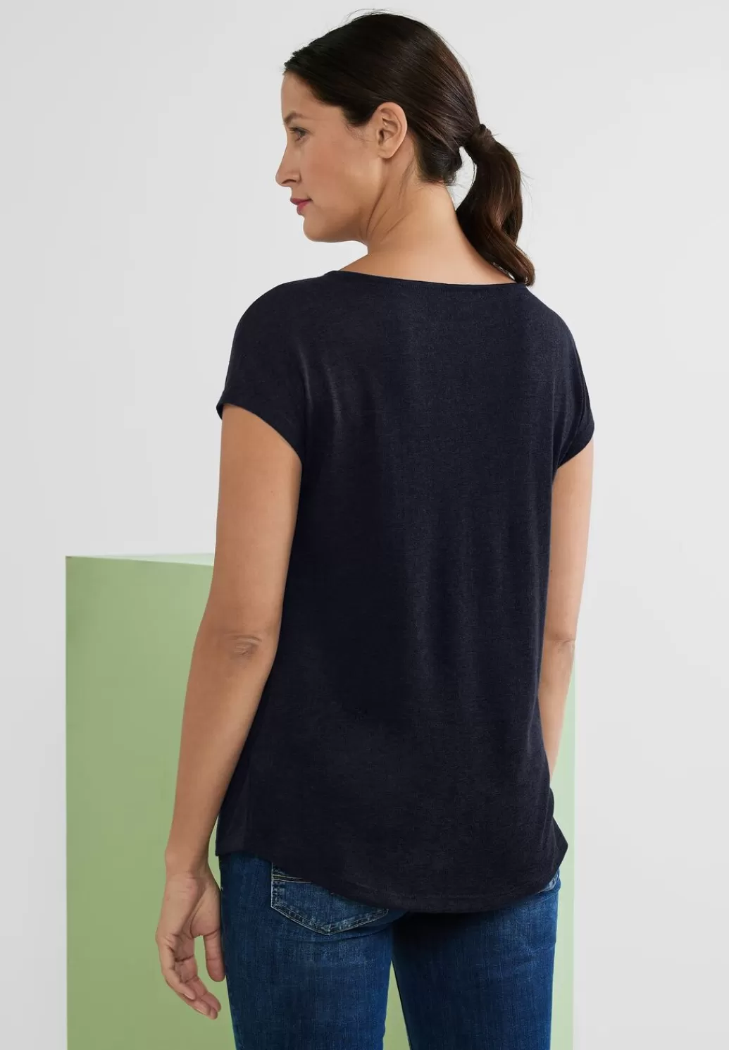 Street One T-Shirt In Leinenlook^Damen Shirts