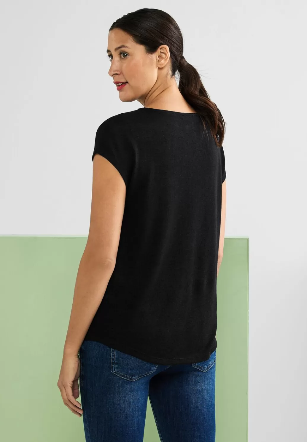 Street One T-Shirt In Leinenlook^Damen Shirts