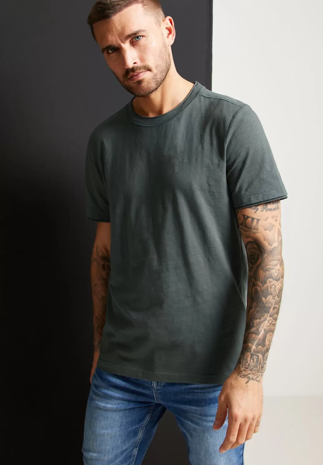 Street One T-Shirt In Unifarbe^Herren T-Shirts & Polos