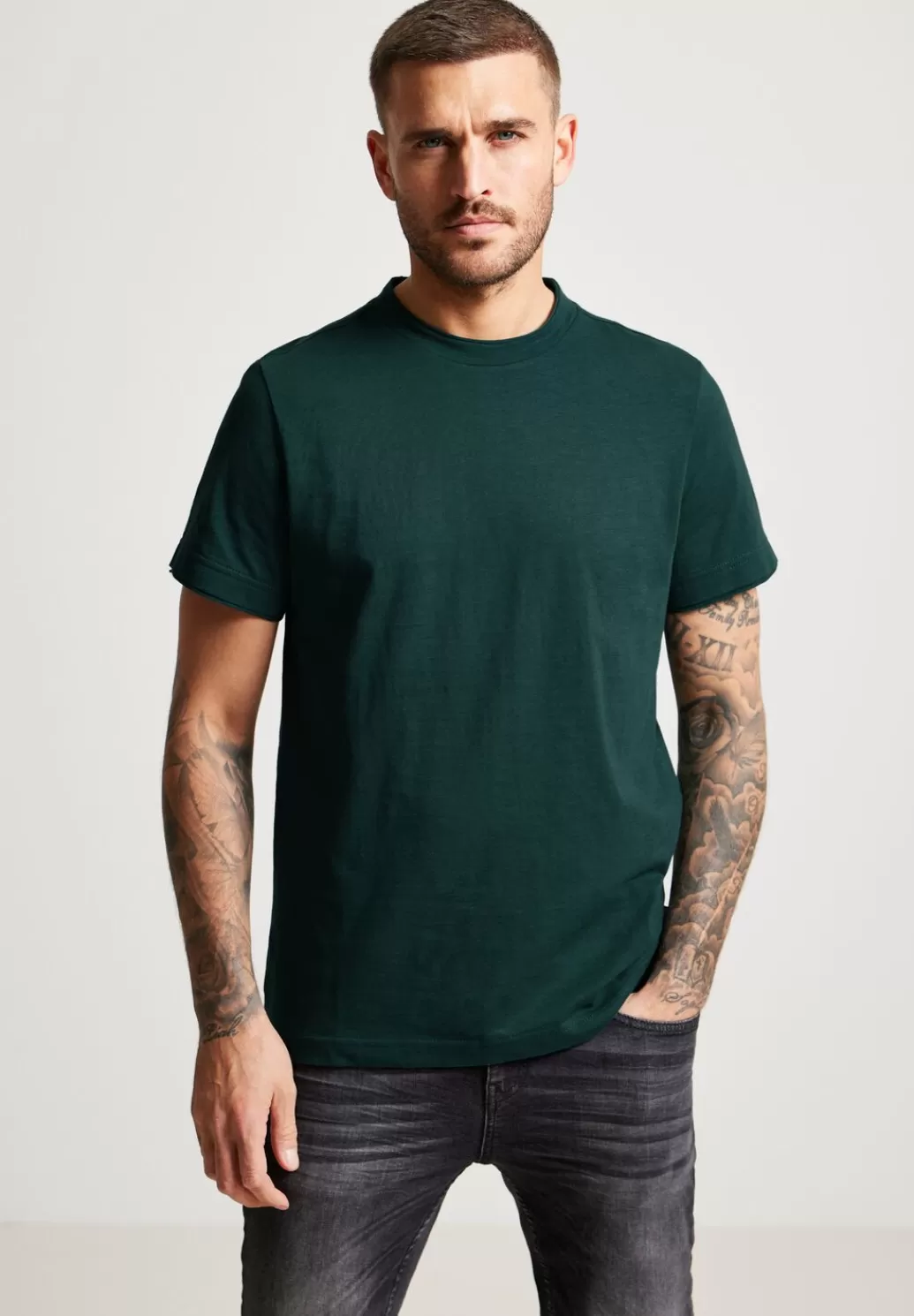 Street One T-Shirt In Unifarbe^Herren T-Shirts & Polos