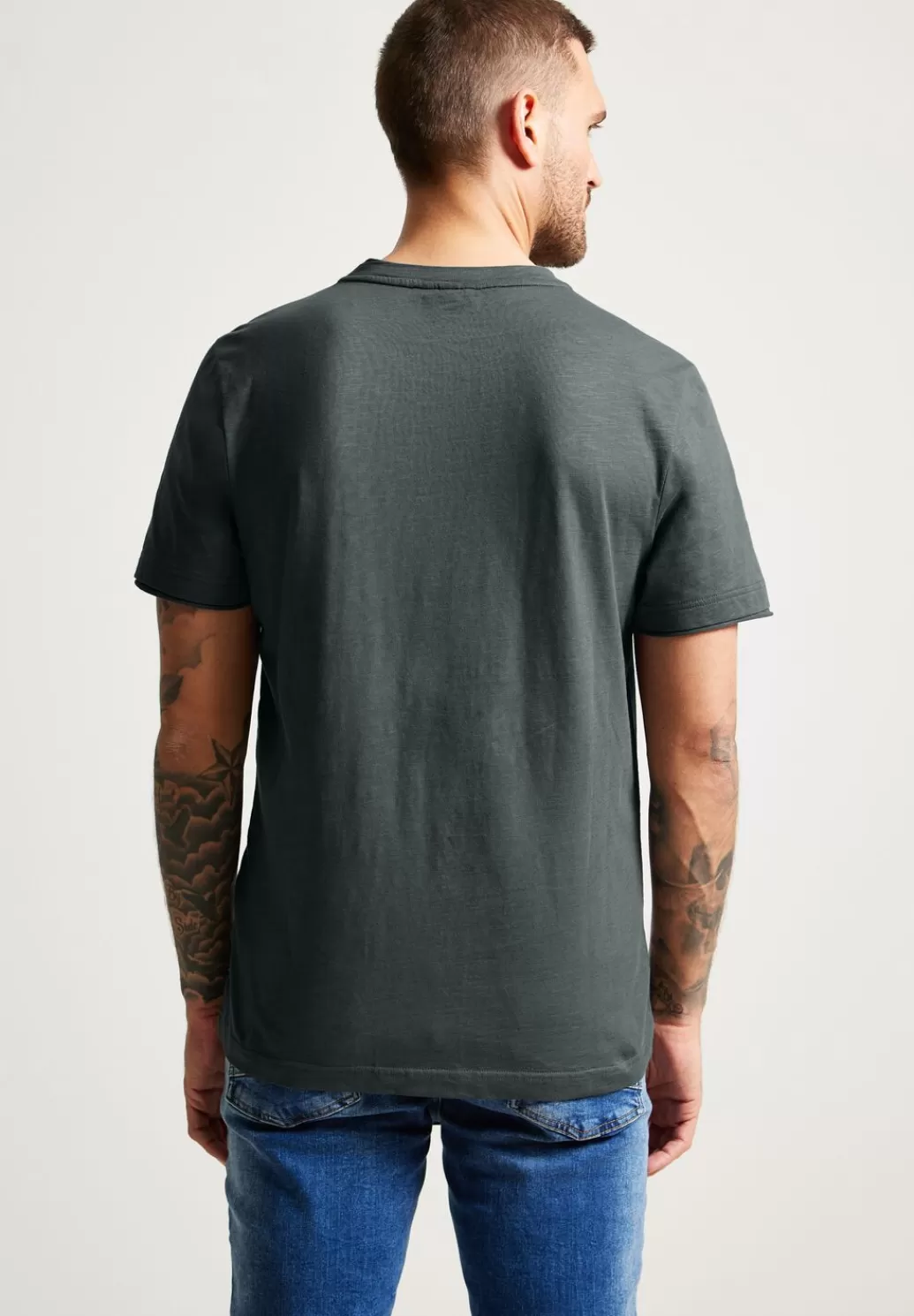 Street One T-Shirt In Unifarbe^Herren T-Shirts & Polos