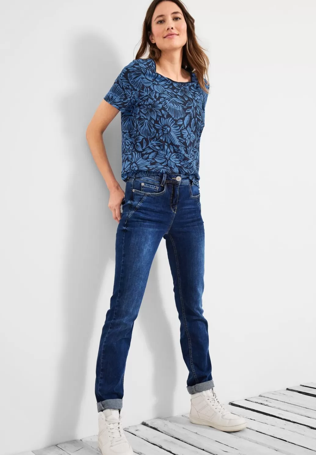 Street One T-Shirt Mit Blumenmuster^Damen Shirts