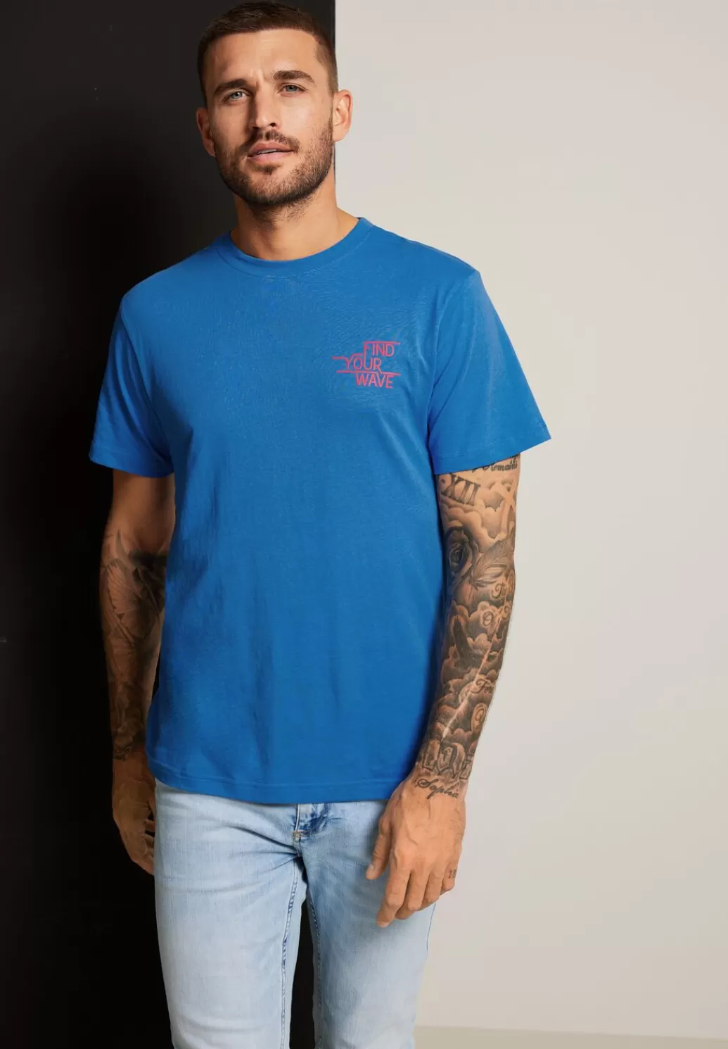 Street One T-Shirt Mit Brustprint^Herren T-Shirts & Polos