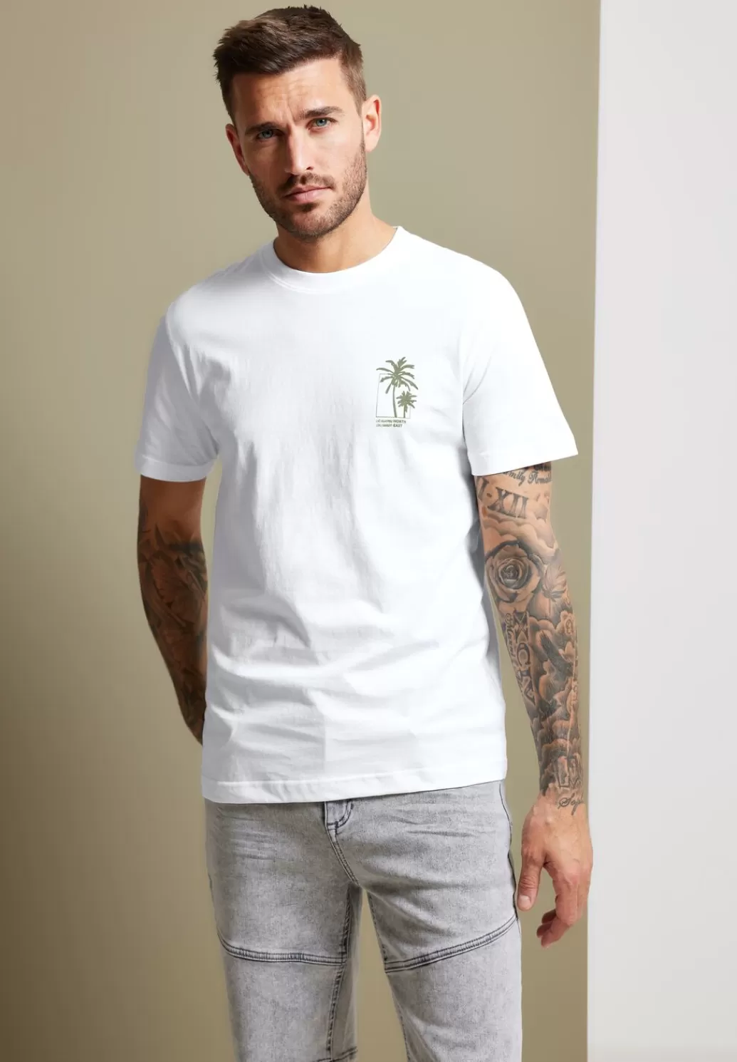 Street One T-Shirt Mit Brustprint^Herren T-Shirts & Polos