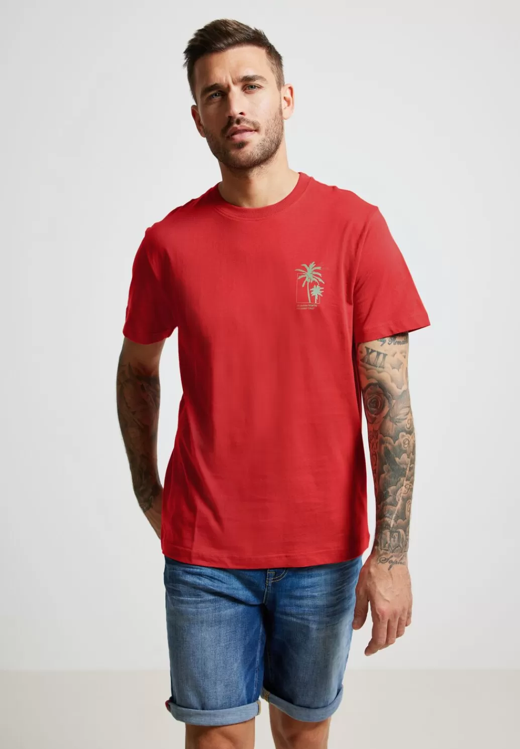 Street One T-Shirt Mit Brustprint^Herren T-Shirts & Polos