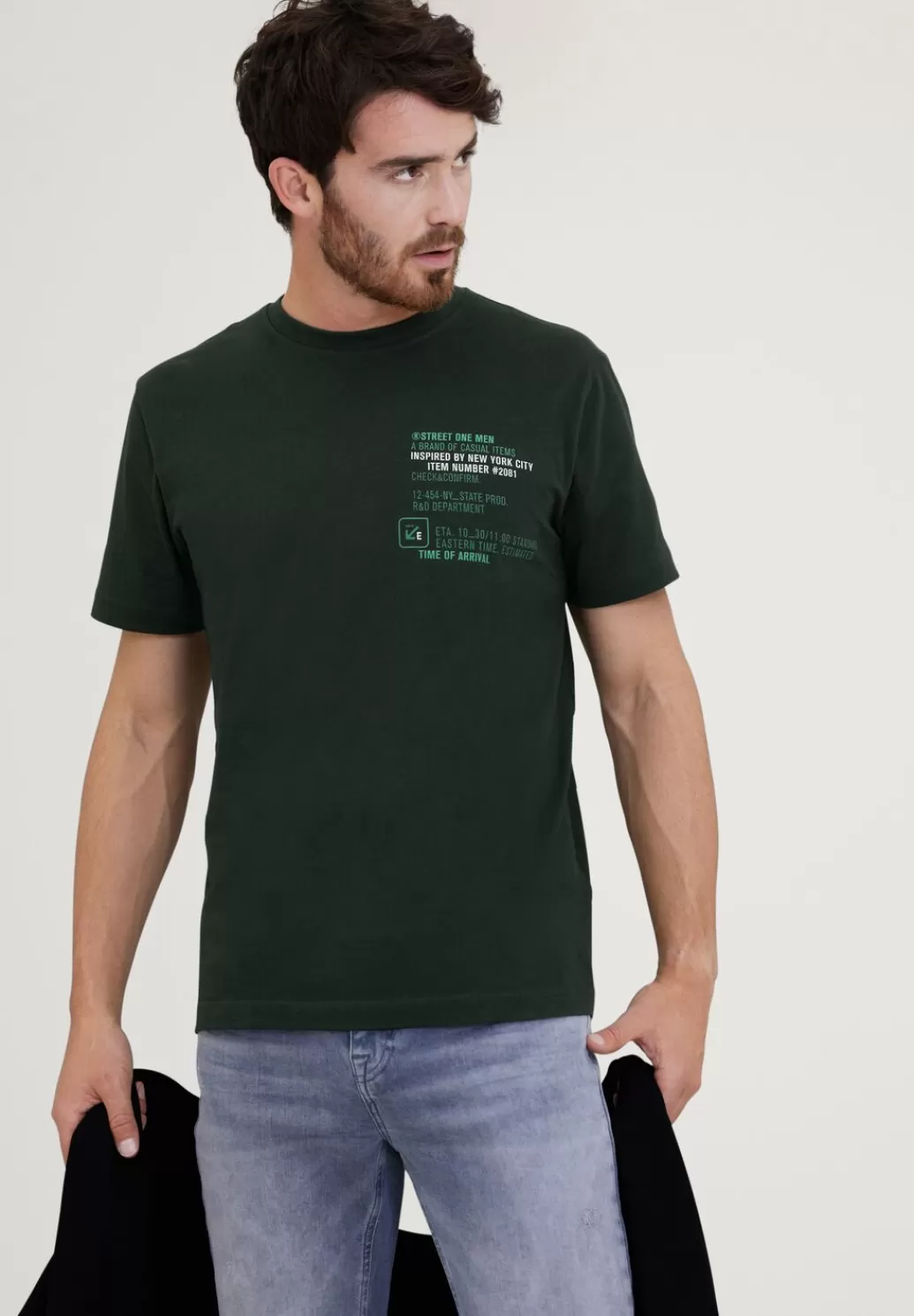 Street One T-Shirt Mit Brustprint^Herren T-Shirts & Polos