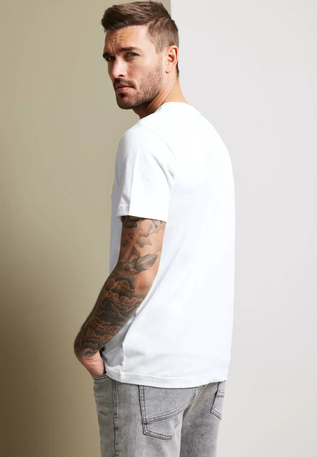 Street One T-Shirt Mit Brustprint^Herren T-Shirts & Polos