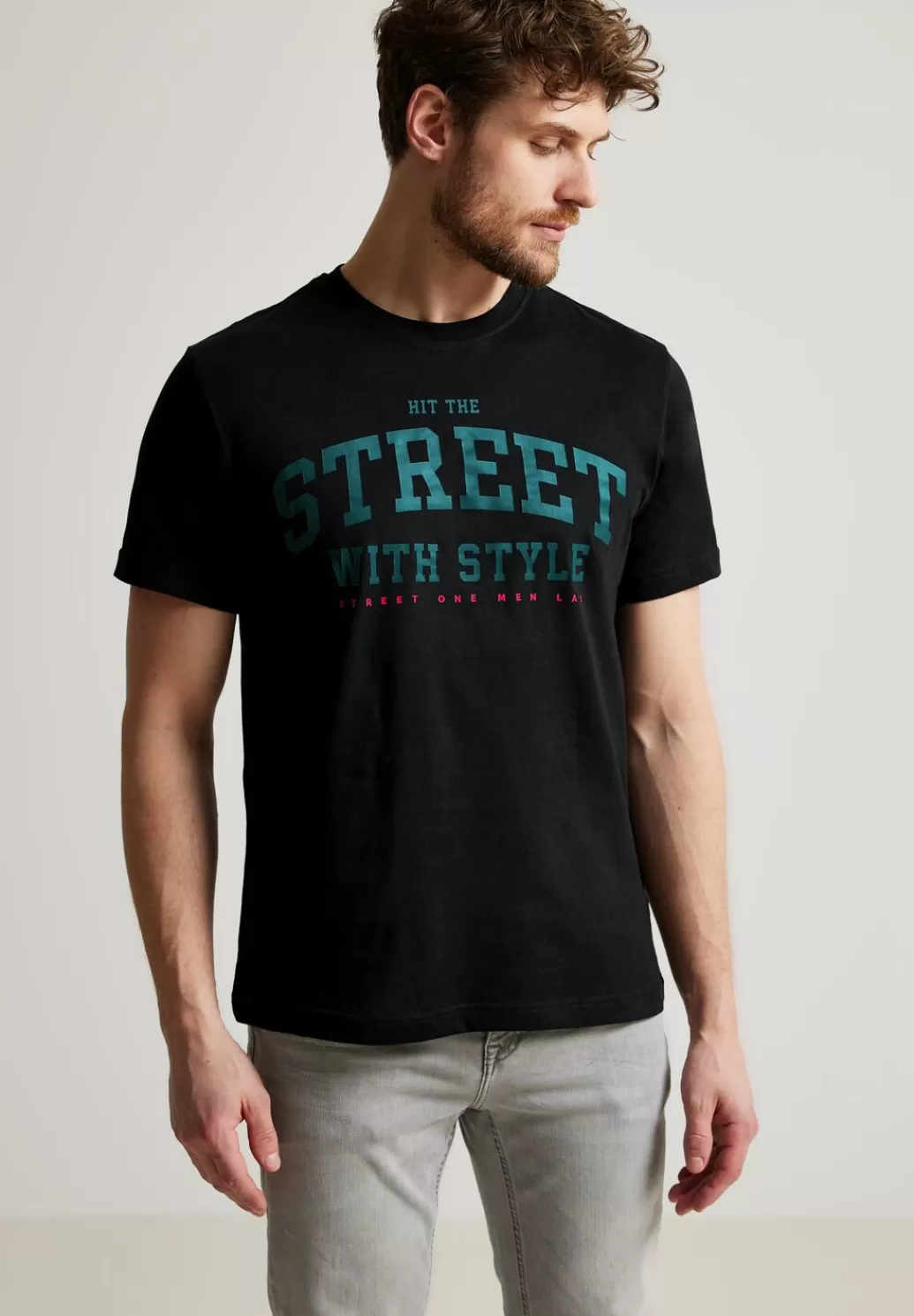 Street One T-Shirt Mit Frontprint^Herren T-Shirts & Polos