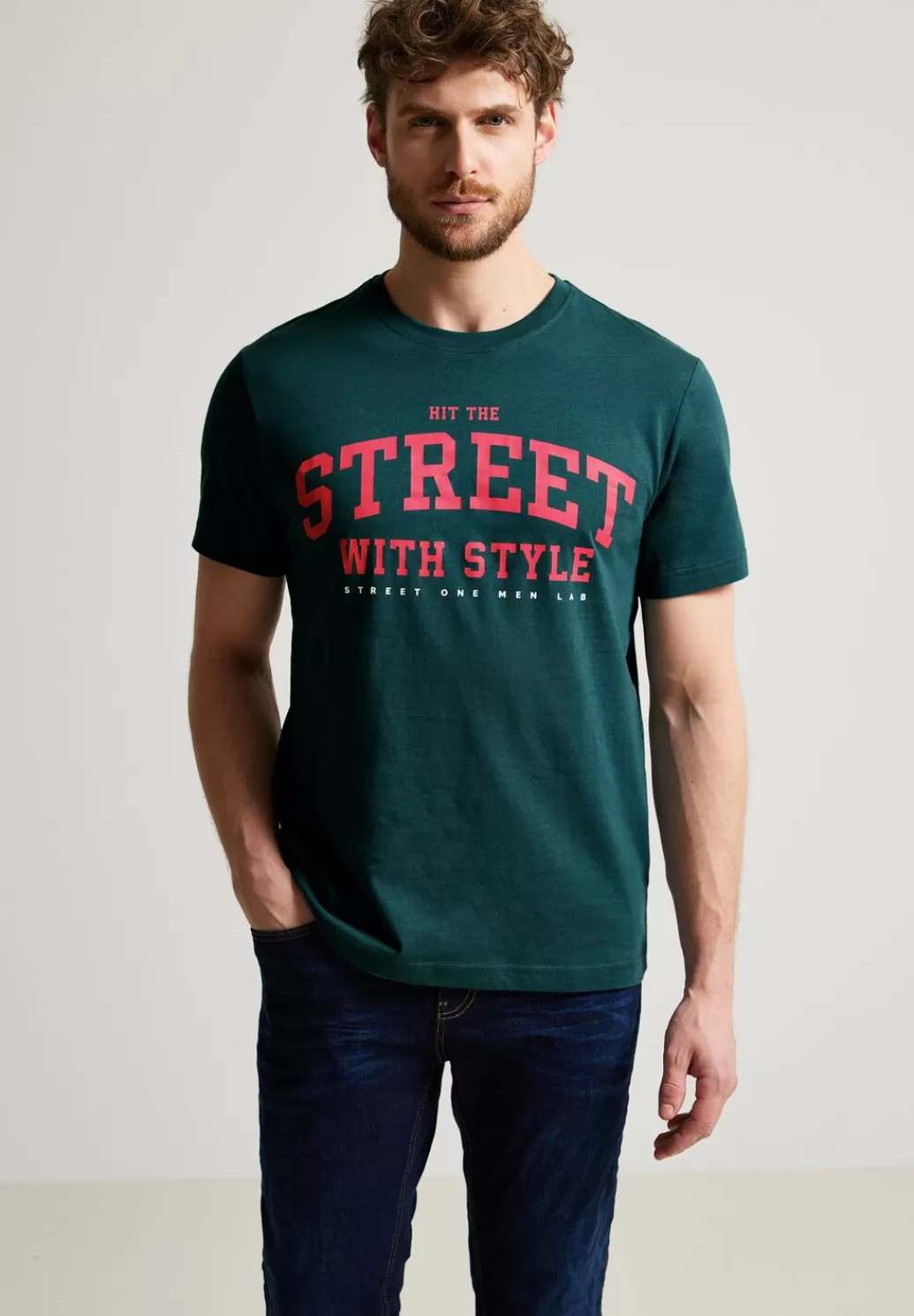 Street One T-Shirt Mit Frontprint^Herren T-Shirts & Polos