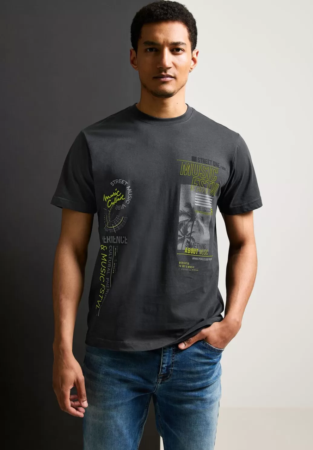 Street One T-Shirt Mit Frontprint^Herren T-Shirts & Polos