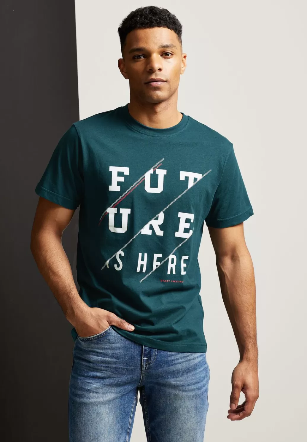 Street One T-Shirt Mit Frontprint^Herren T-Shirts & Polos