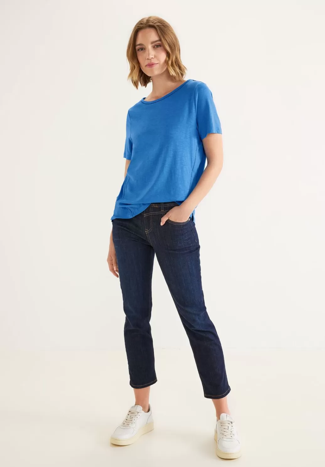 Street One T-Shirt Mit Hakel Tapedetail^Damen Shirts