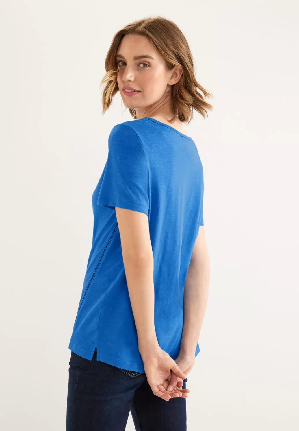 Street One T-Shirt Mit Hakel Tapedetail^Damen Shirts