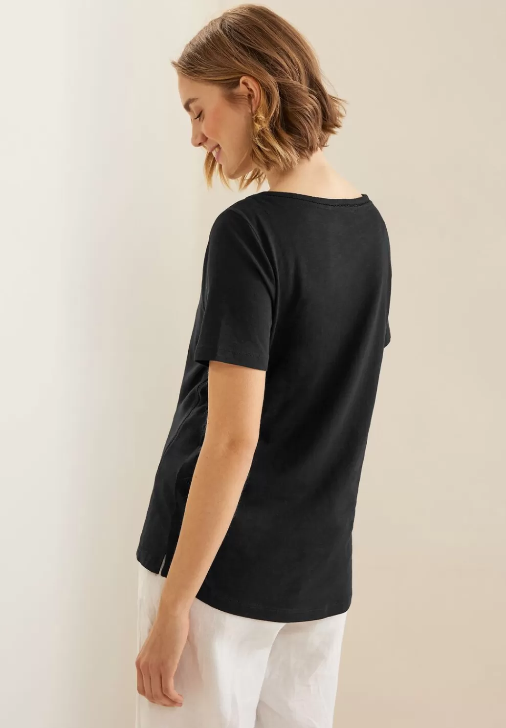 Street One T-Shirt Mit Hakel Tapedetail^Damen Shirts