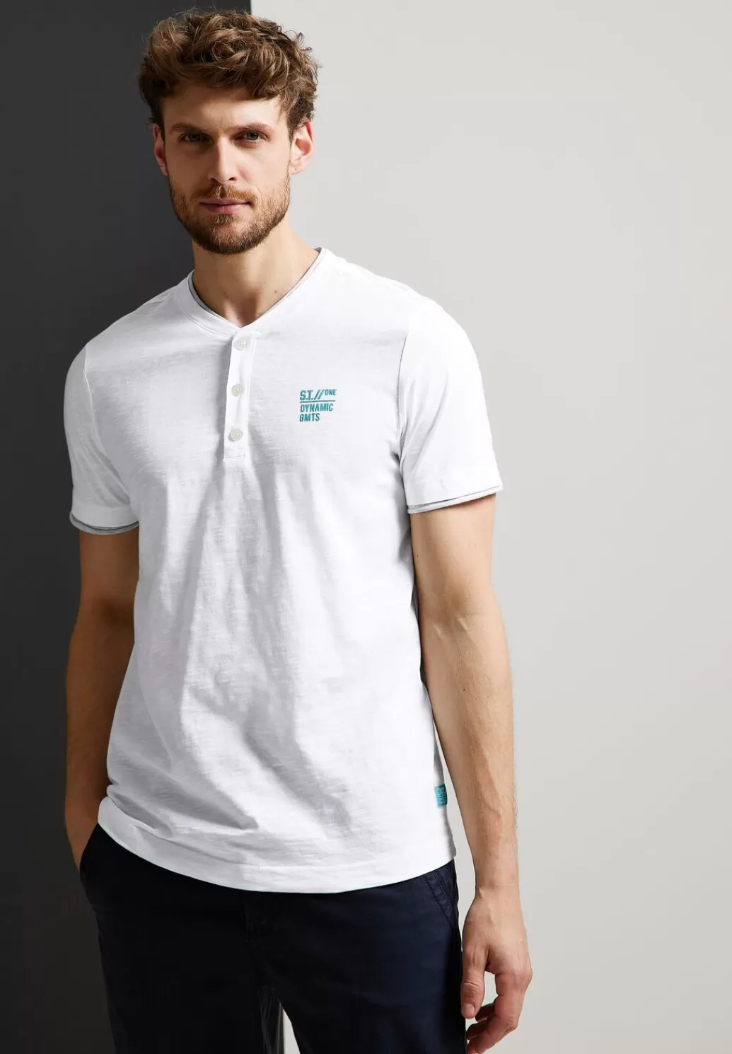 Street One T-Shirt Mit Henleyausschnitt^Herren T-Shirts & Polos