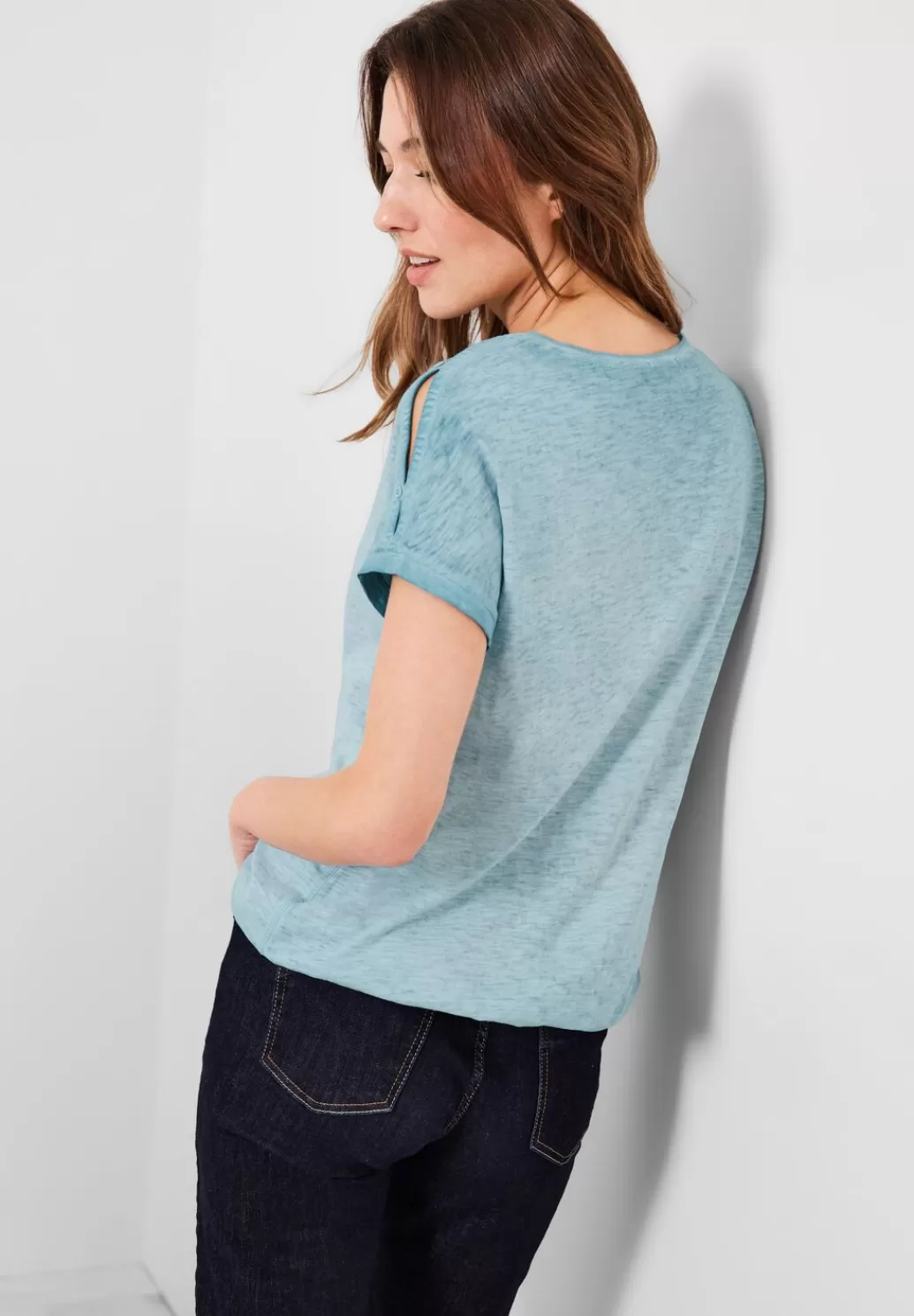 Street One T-Shirt Mit Knopfdessin^Damen Shirts