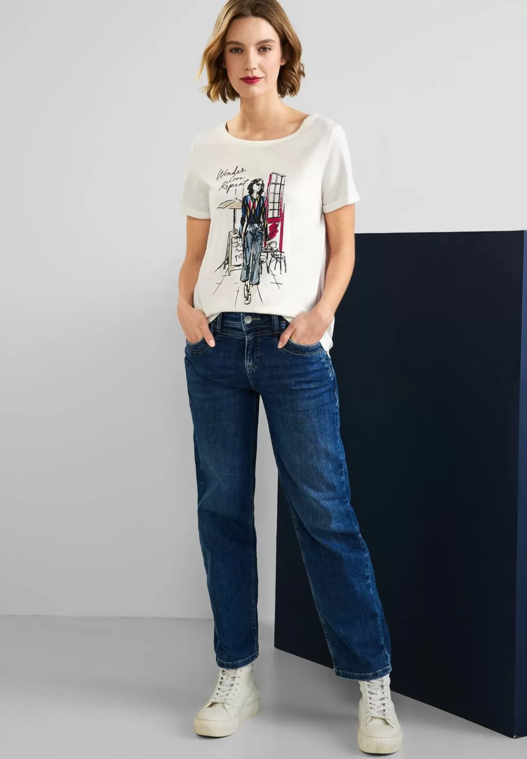 Street One T-Shirt Mit Lady Print^Damen Shirts