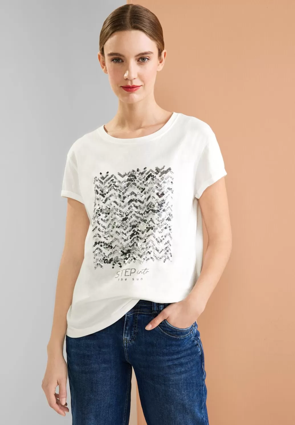 Street One T-Shirt Mit Paillettendetail^Damen Shirts