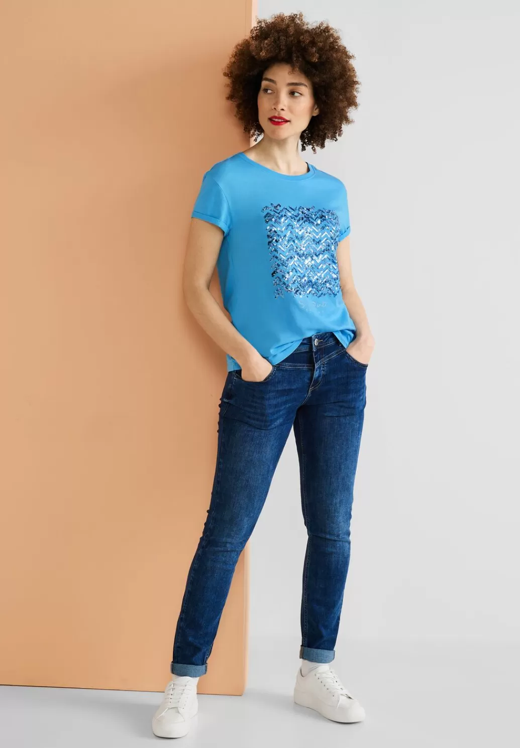 Street One T-Shirt Mit Paillettendetail^Damen Shirts