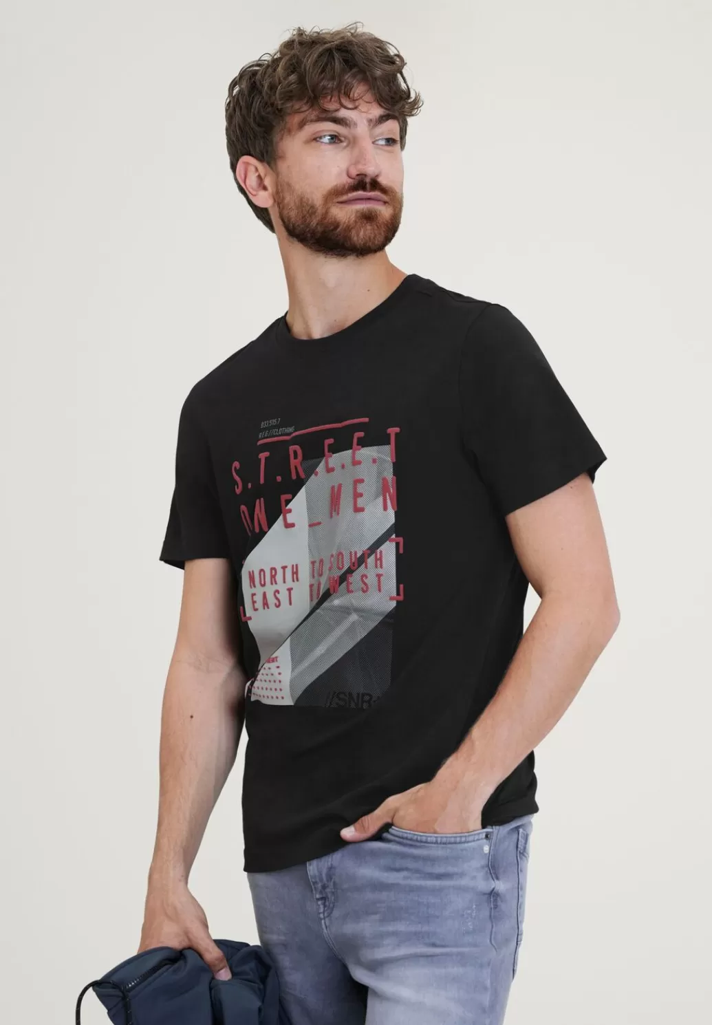 Street One T-Shirt Mit Partprint^Herren T-Shirts & Polos