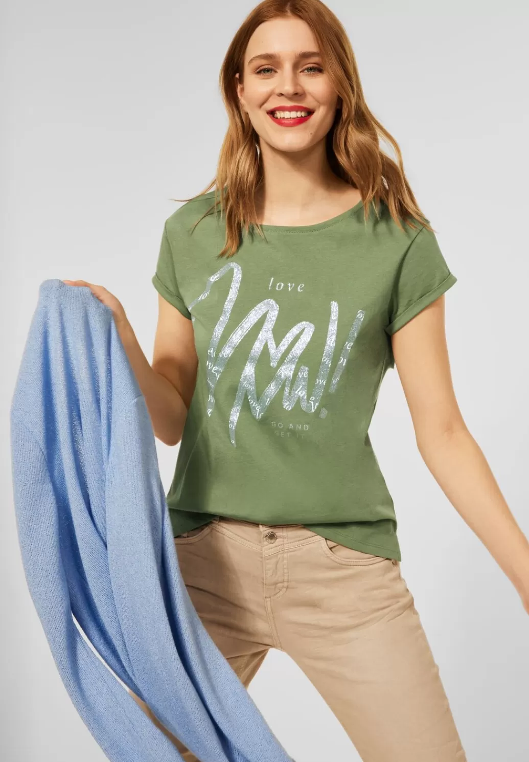 Street One T-Shirt Mit Partprint^Damen Shirts