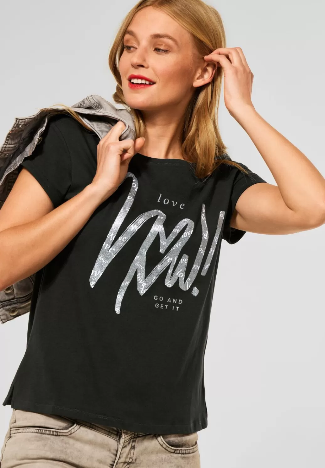 Street One T-Shirt Mit Partprint^Damen Shirts