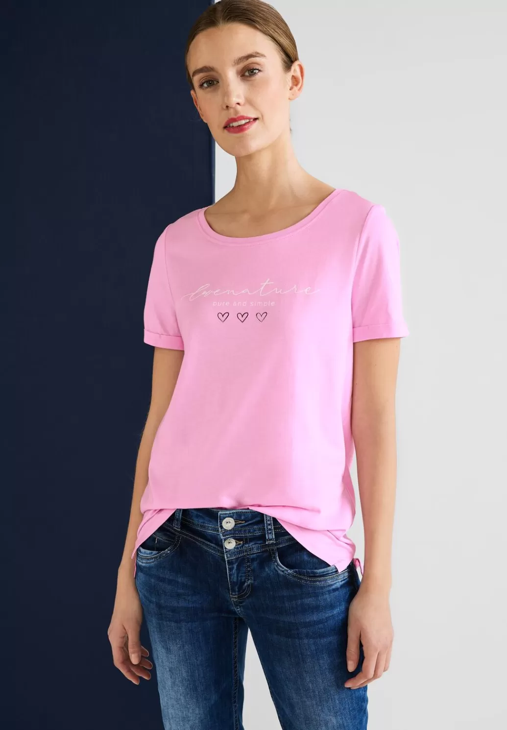 Street One T-Shirt Mit Partprint^Damen Shirts