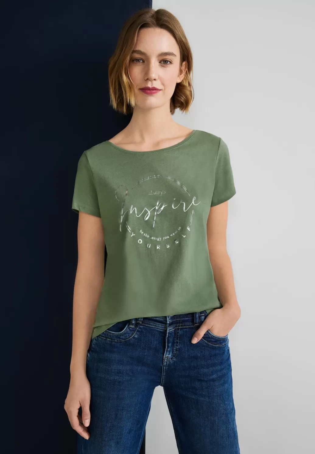 Street One T-Shirt Mit Partprint^Damen Shirts