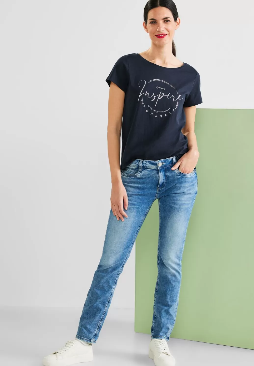 Street One T-Shirt Mit Partprint^Damen Shirts