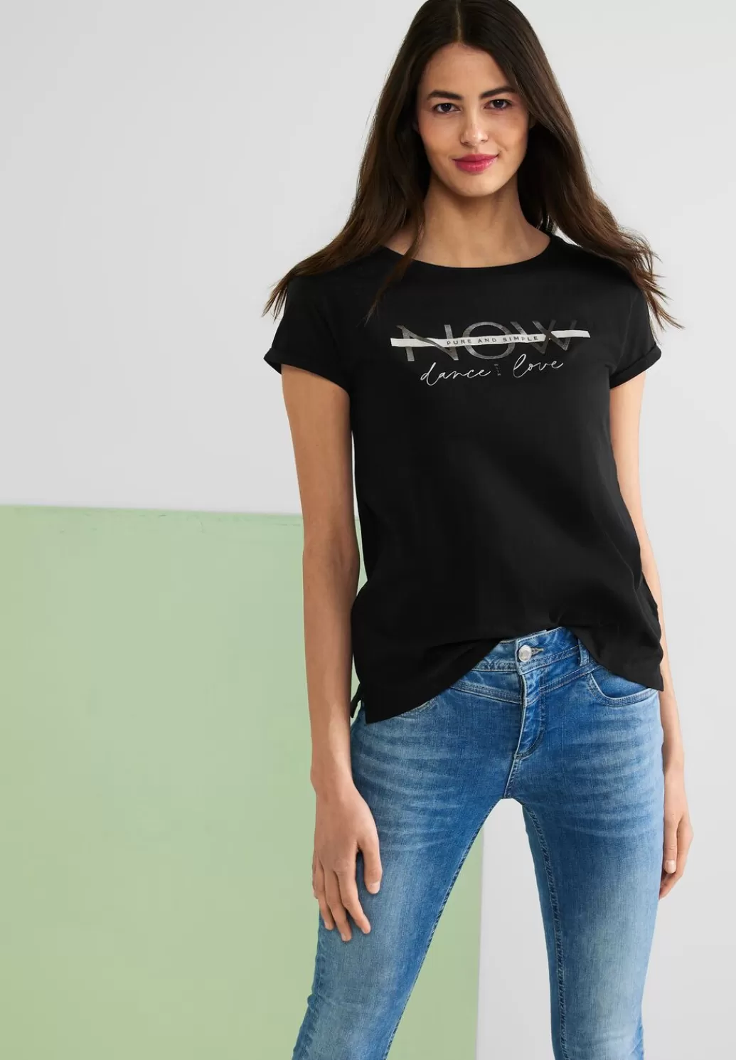 Street One T-Shirt Mit Partprint^Damen Shirts