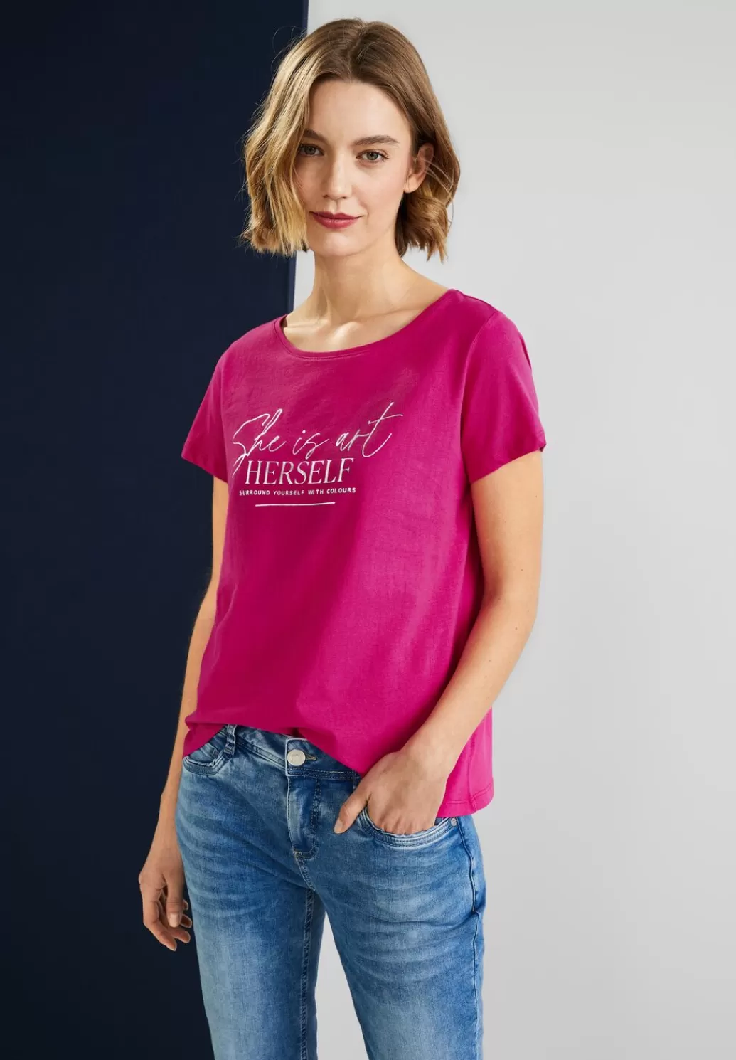 Street One T-Shirt Mit Partprint^Damen Shirts