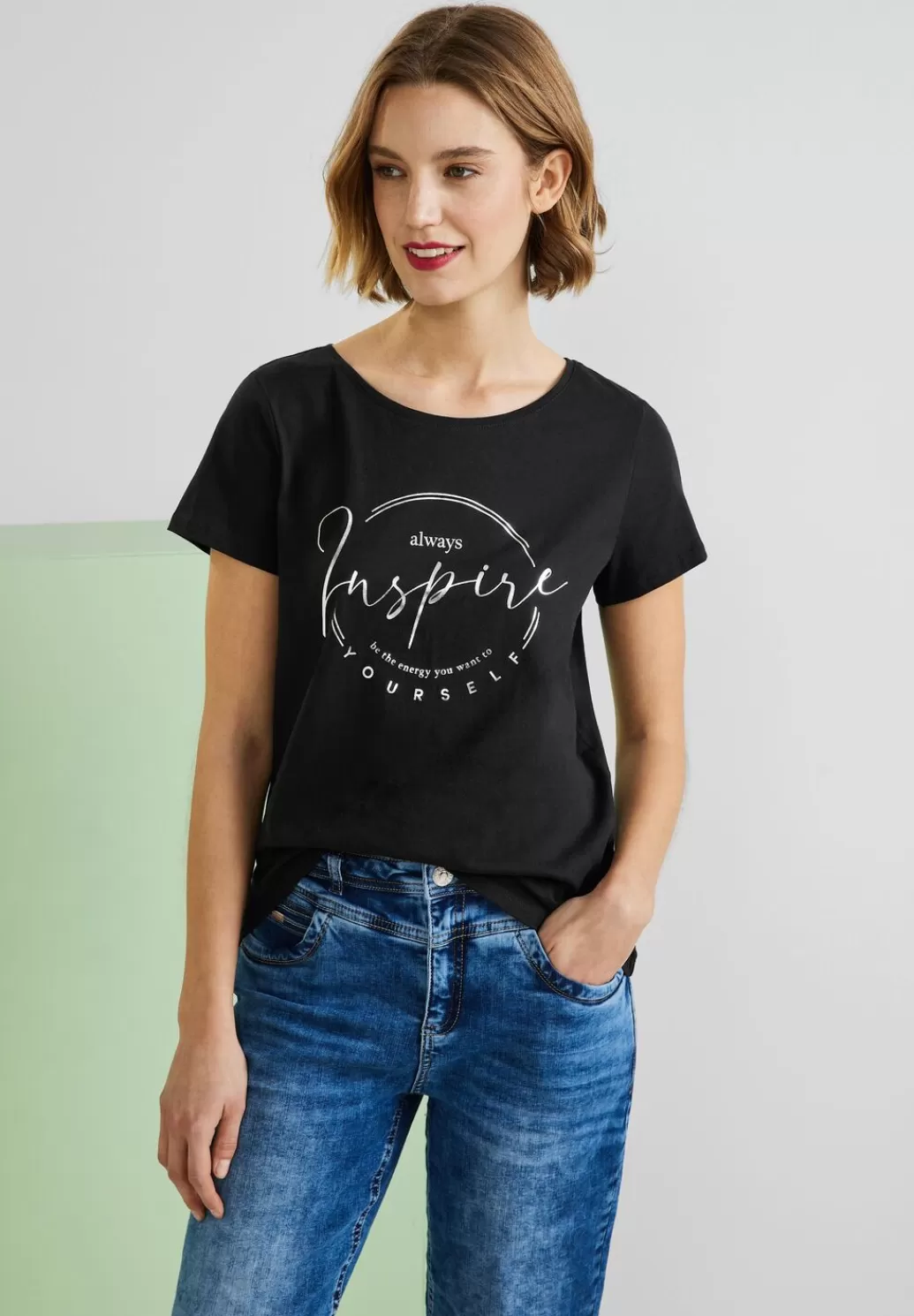 Street One T-Shirt Mit Partprint^Damen Shirts