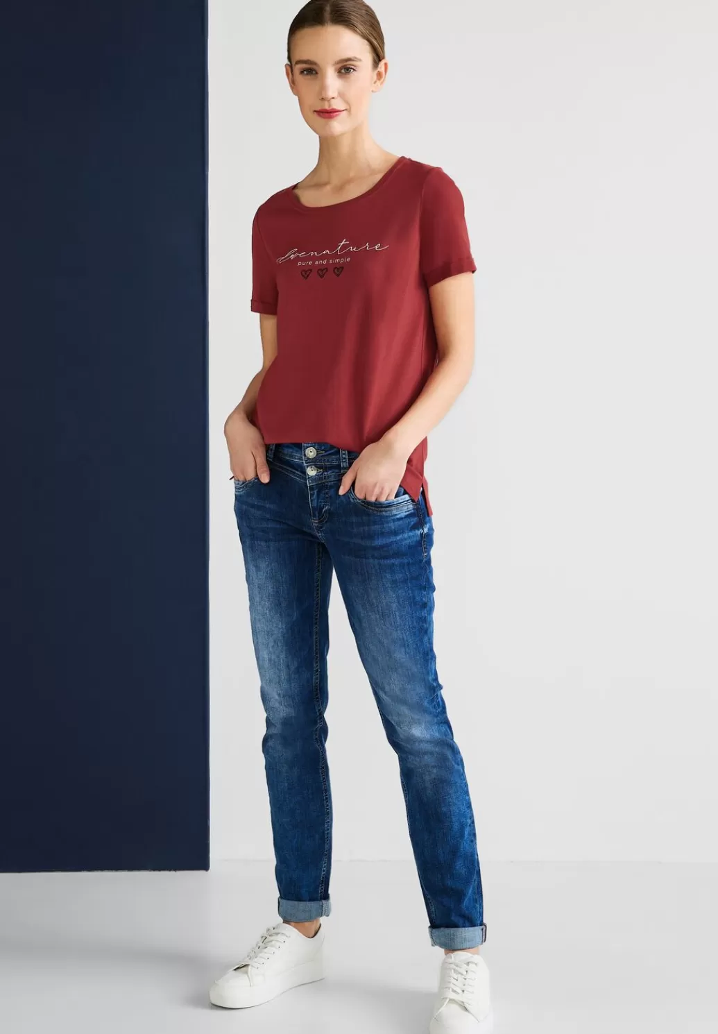 Street One T-Shirt Mit Partprint^Damen Shirts