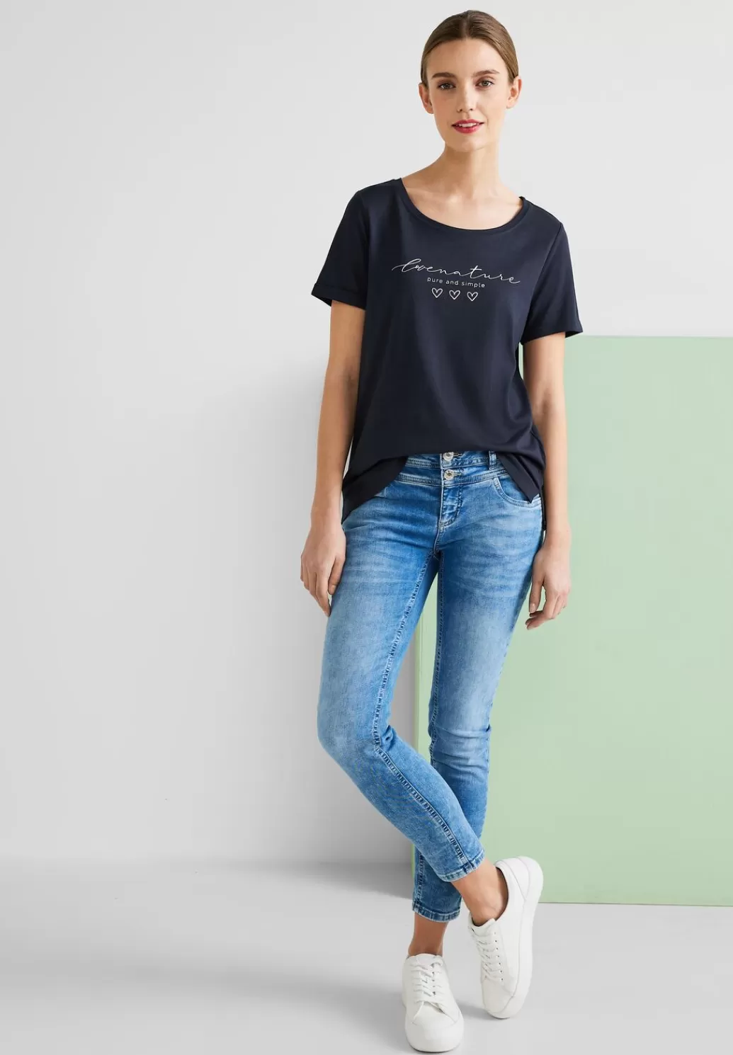 Street One T-Shirt Mit Partprint^Damen Shirts