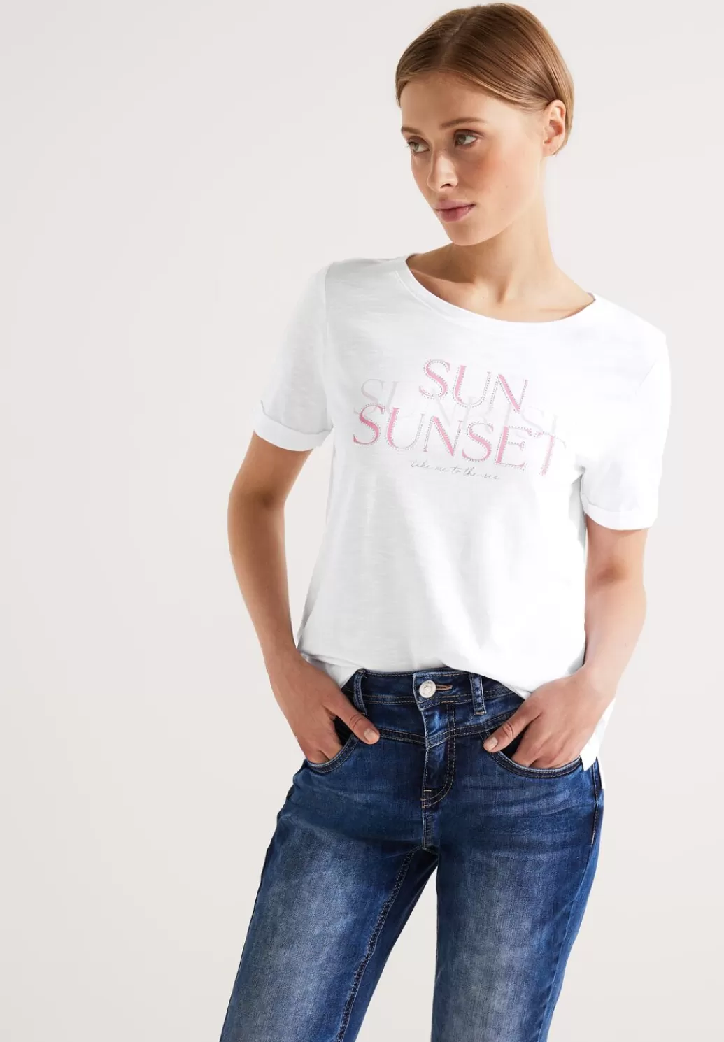 Street One T-Shirt Mit Partprint^Damen Shirts