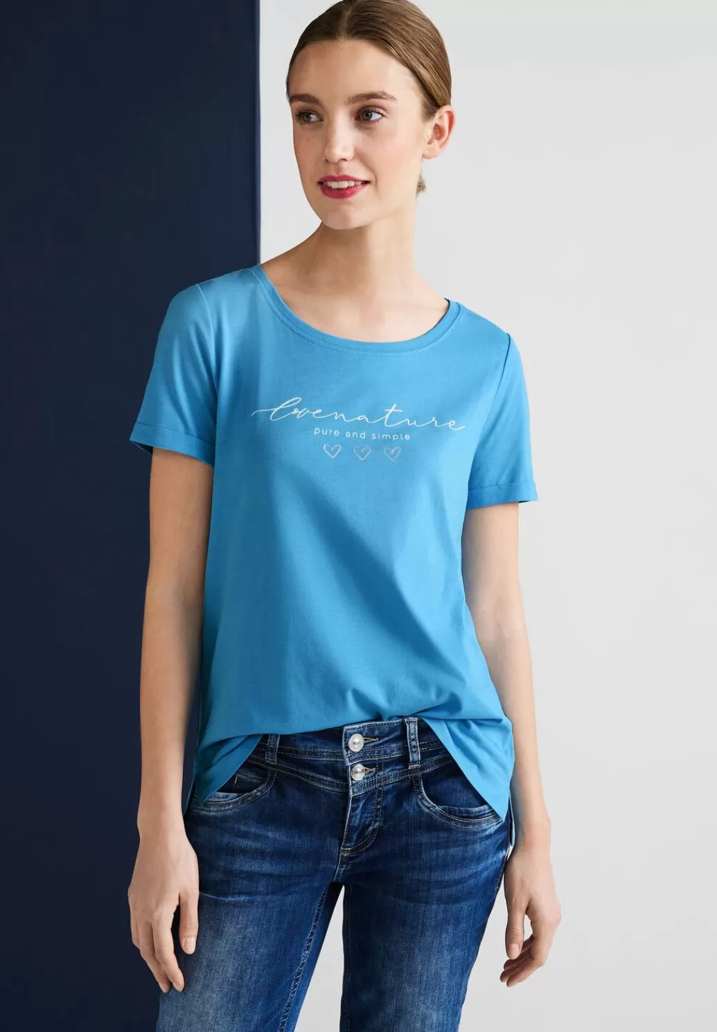 Street One T-Shirt Mit Partprint^Damen Shirts