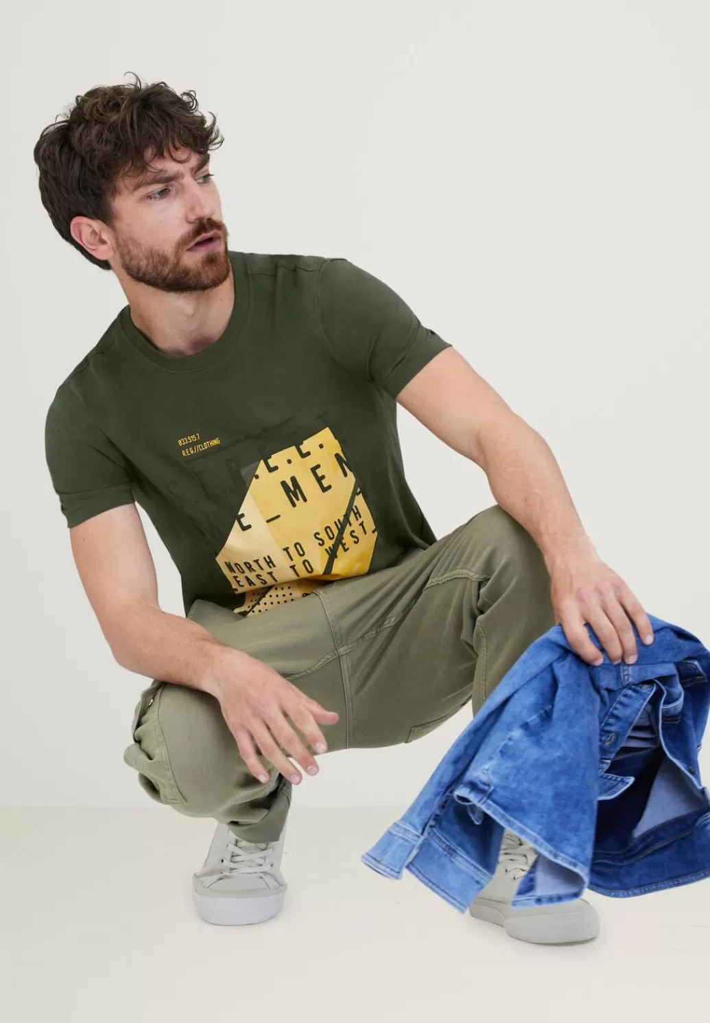 Street One T-Shirt Mit Partprint^Herren T-Shirts & Polos