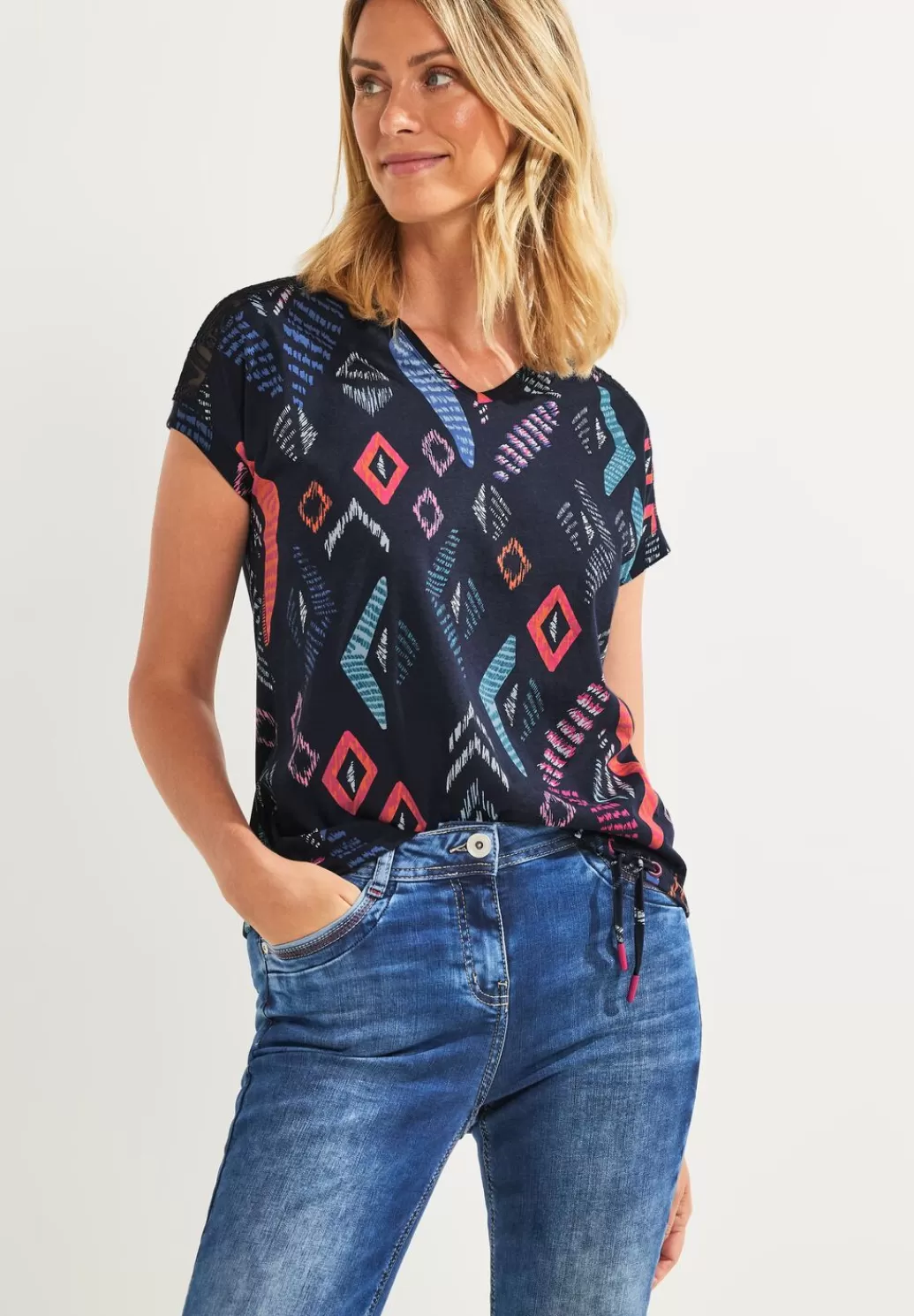 Street One T-Shirt Mit Rhombus Print^Damen Shirts