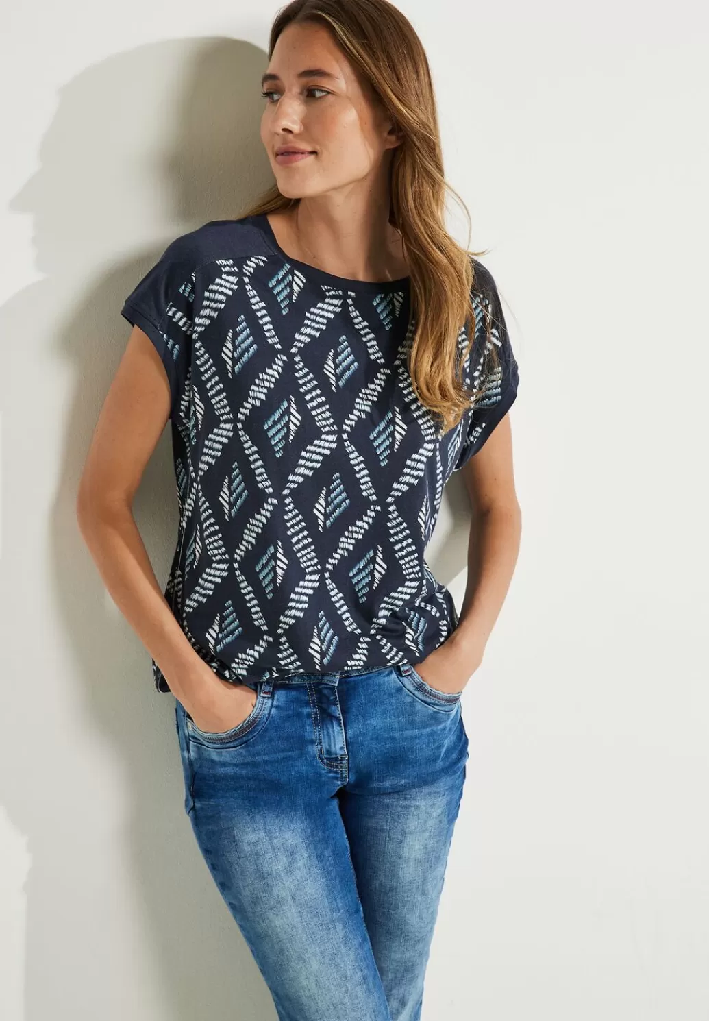 Street One T-Shirt Mit Rhombus Print^Damen Shirts