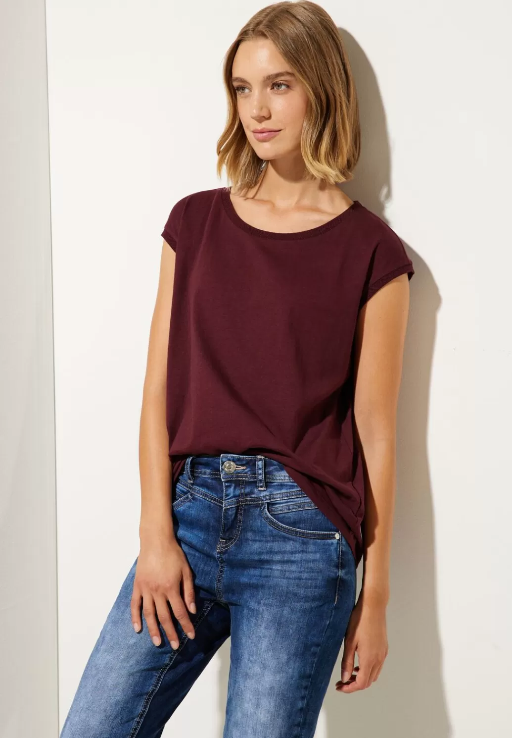 Street One T-Shirt Mit Rippdetail^Damen Shirts