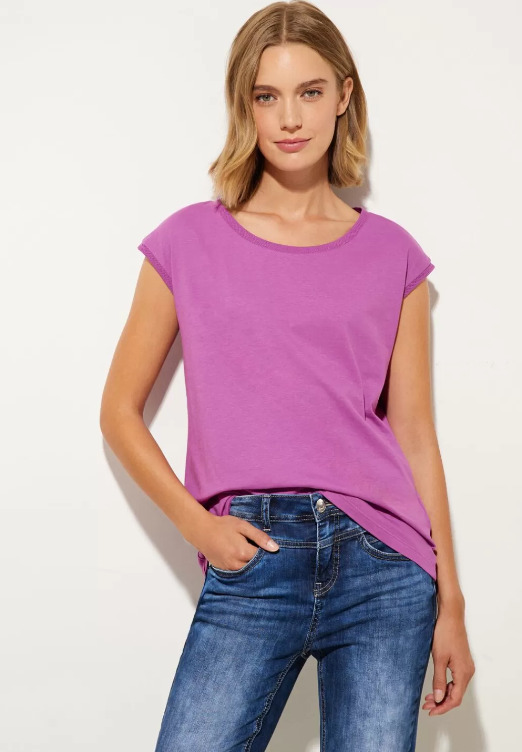 Street One T-Shirt Mit Rippdetail^Damen Shirts