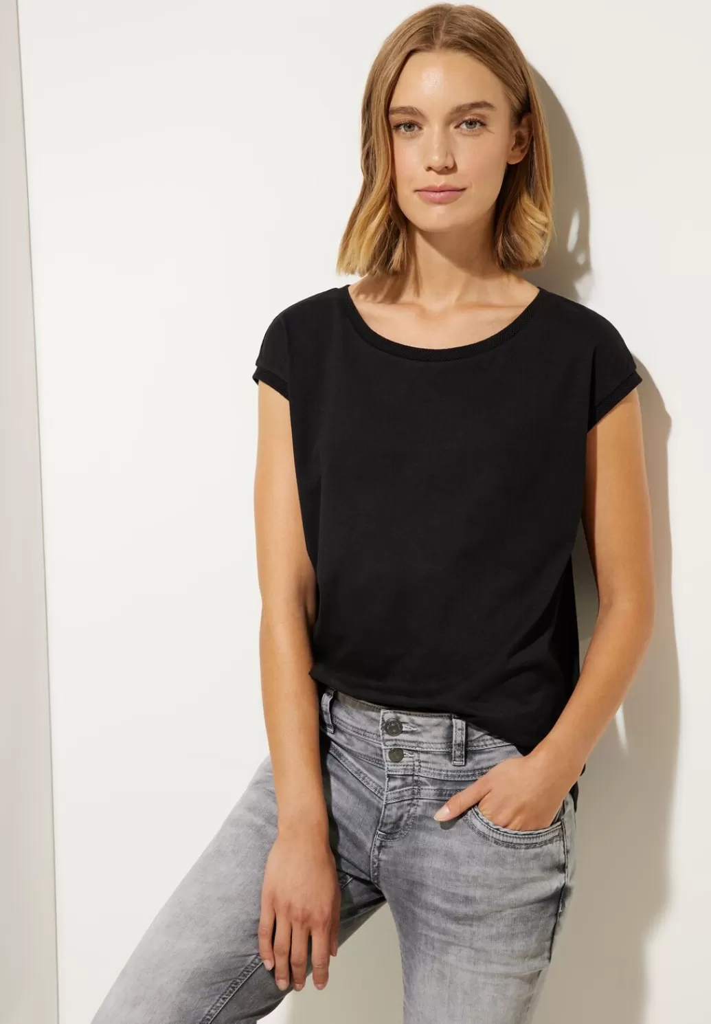 Street One T-Shirt Mit Rippdetail^Damen Shirts