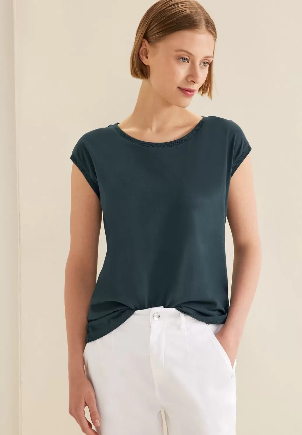 Street One T-Shirt Mit Rippdetail^Damen Shirts