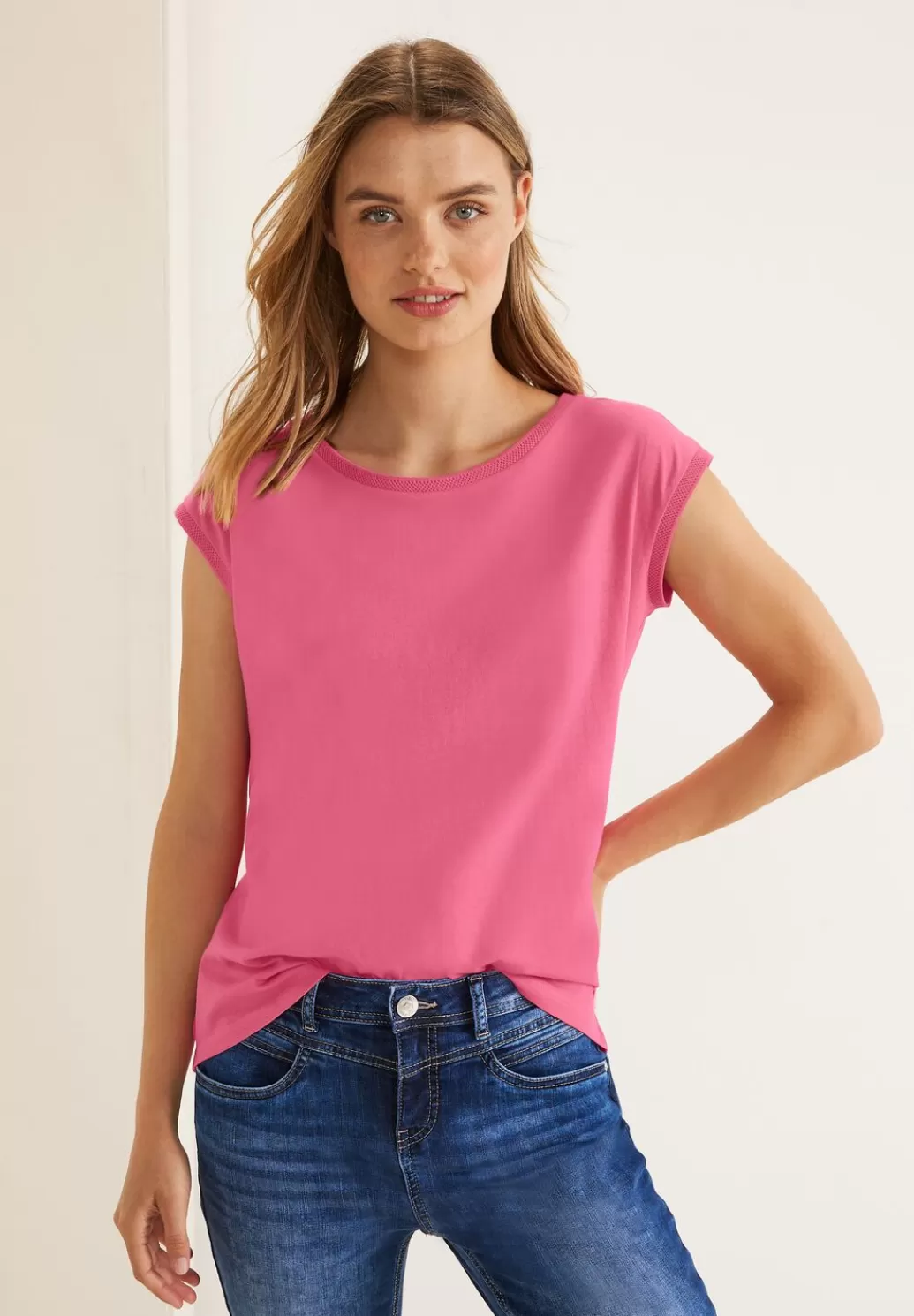 Street One T-Shirt Mit Rippdetail^Damen Shirts