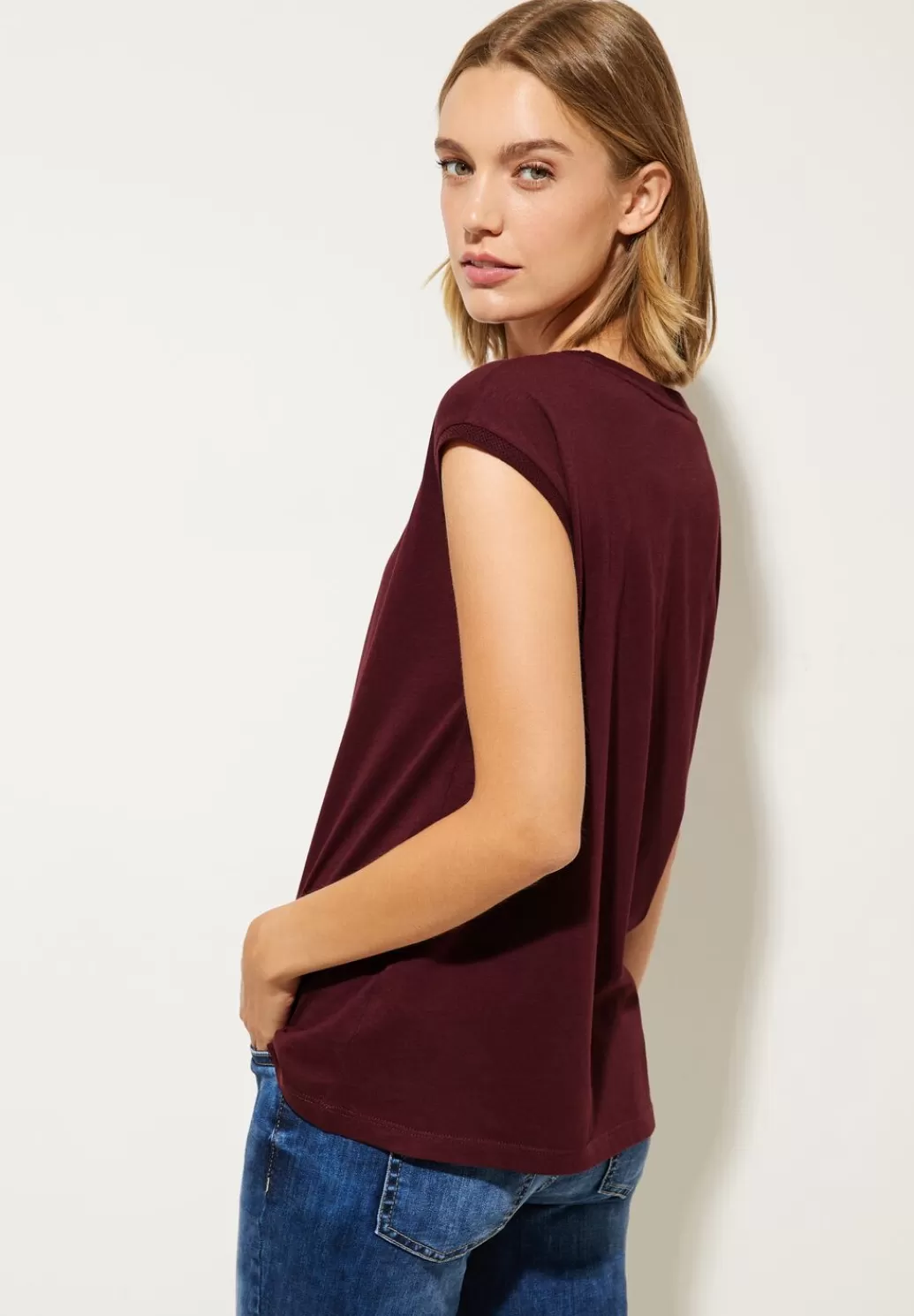 Street One T-Shirt Mit Rippdetail^Damen Shirts